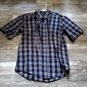 Black Plaid Short Sleeve Polo shirt